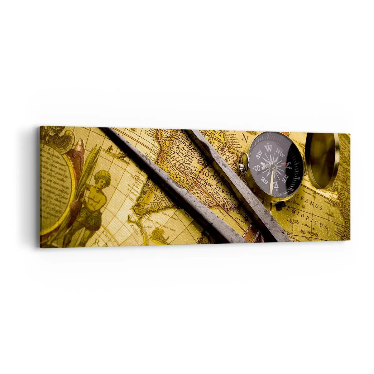 Impression sur toile - Image sur toile - Où sont ces trésors? - 90x30 cm