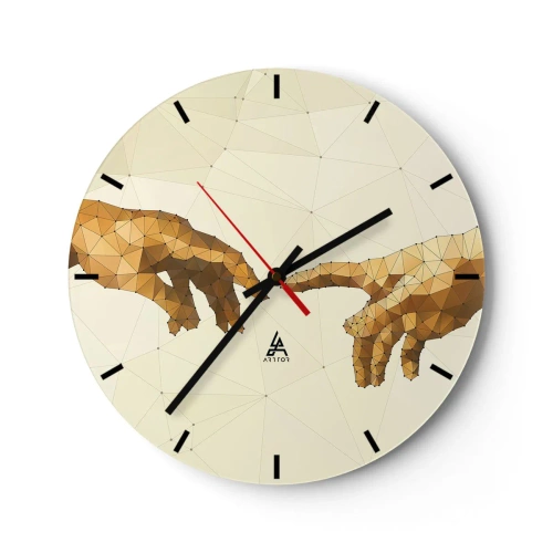 Horloge murale - Pendule murale - Géométrie divine - 40x40 cm