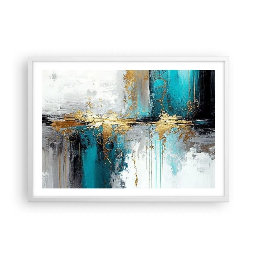 Affiche dans un cadre blanc - Poster - Tout coule - 70x50 cm