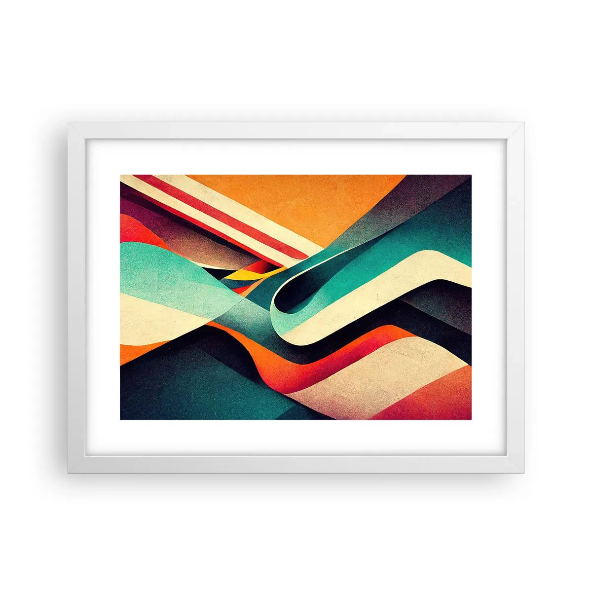 Affiche dans un cadre blanc - Poster - Composition intense - 40x30 cm