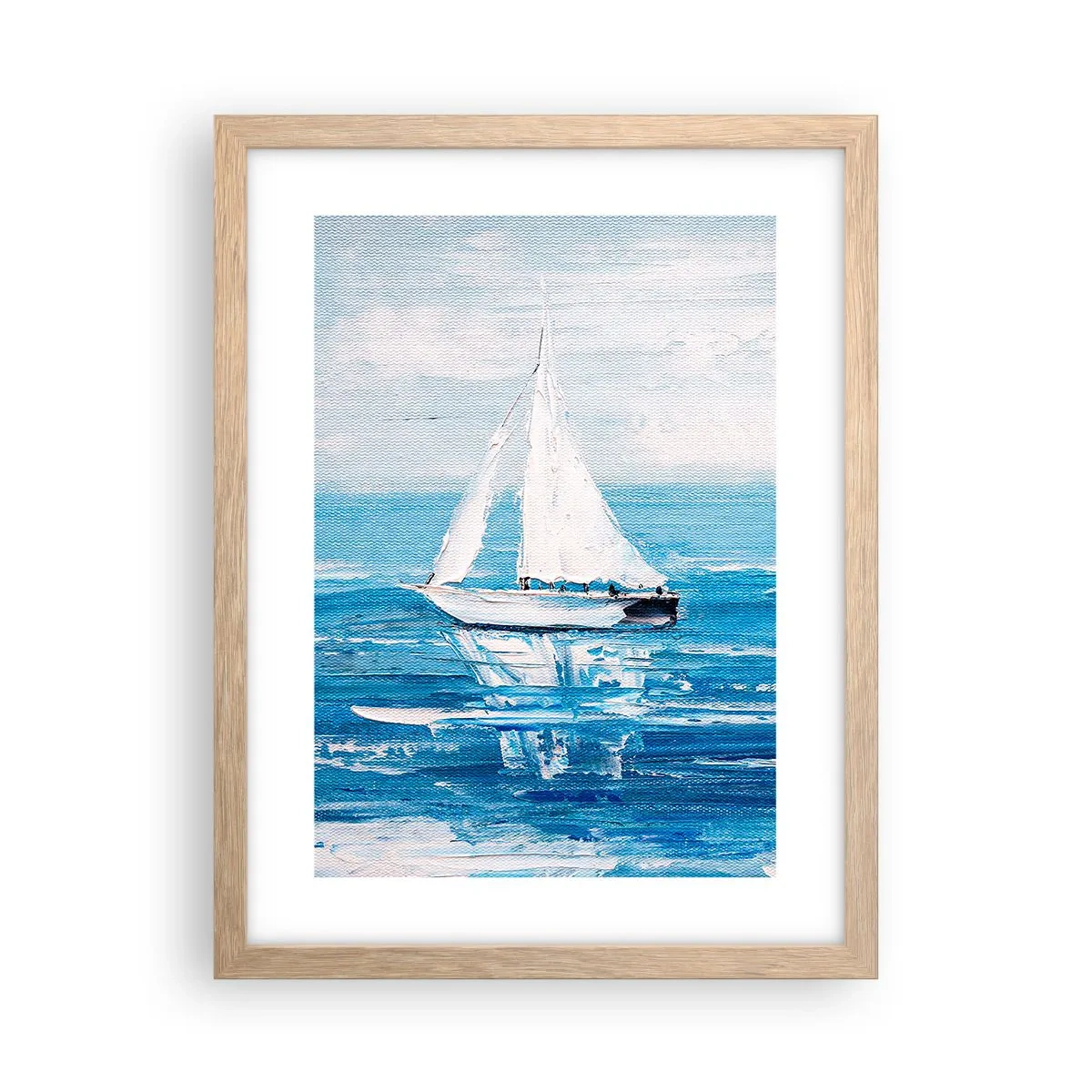 Affiche dans un chêne clair - Poster - Avec un ami à mes côtés - 30x40 cm