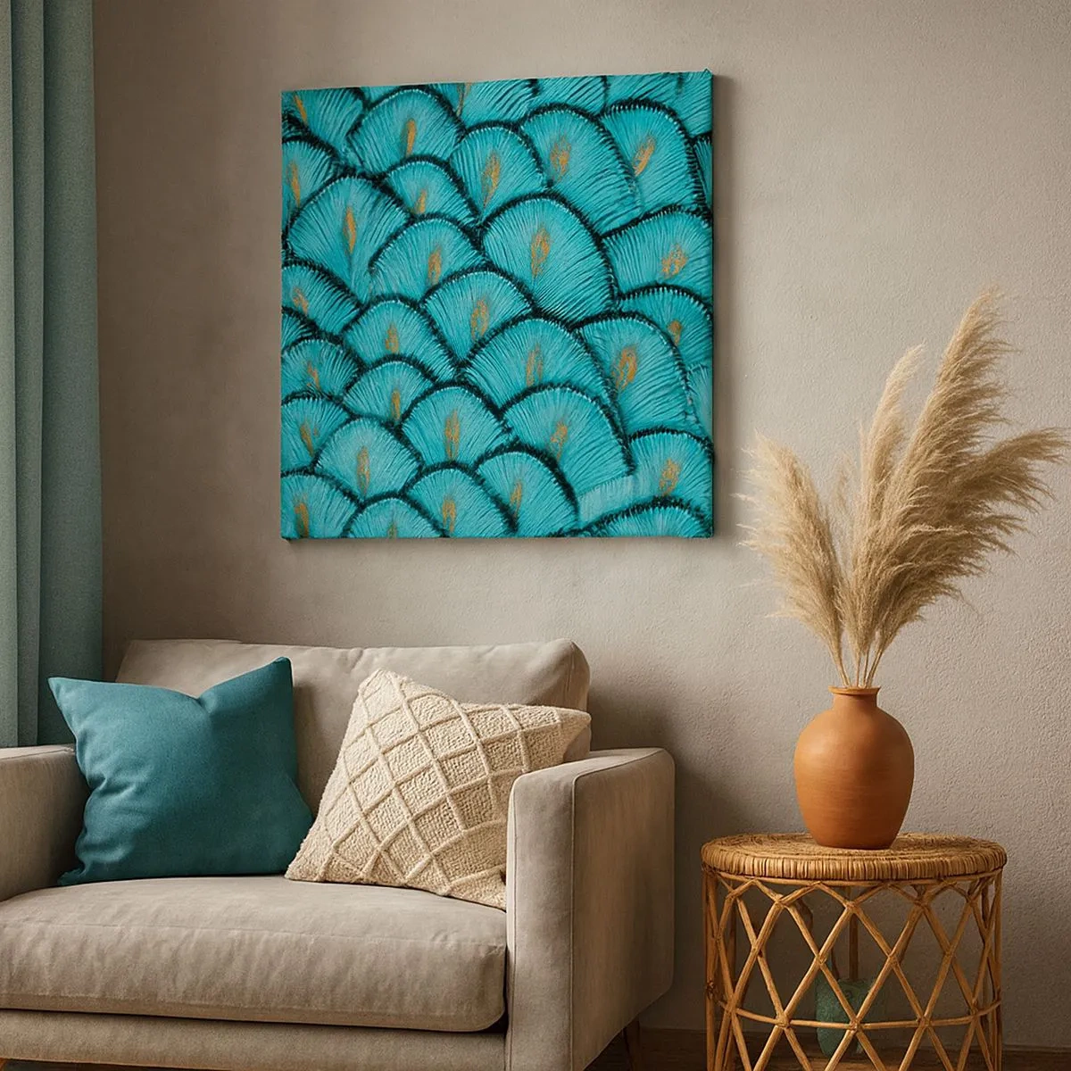 Impression sur toile - Image sur toile - Le grand gala des plumes - 30x30 cm