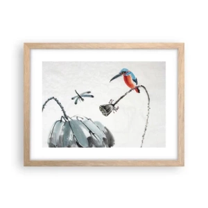 Affiche dans un chêne clair - Poster - La vie du champ - 40x30 cm