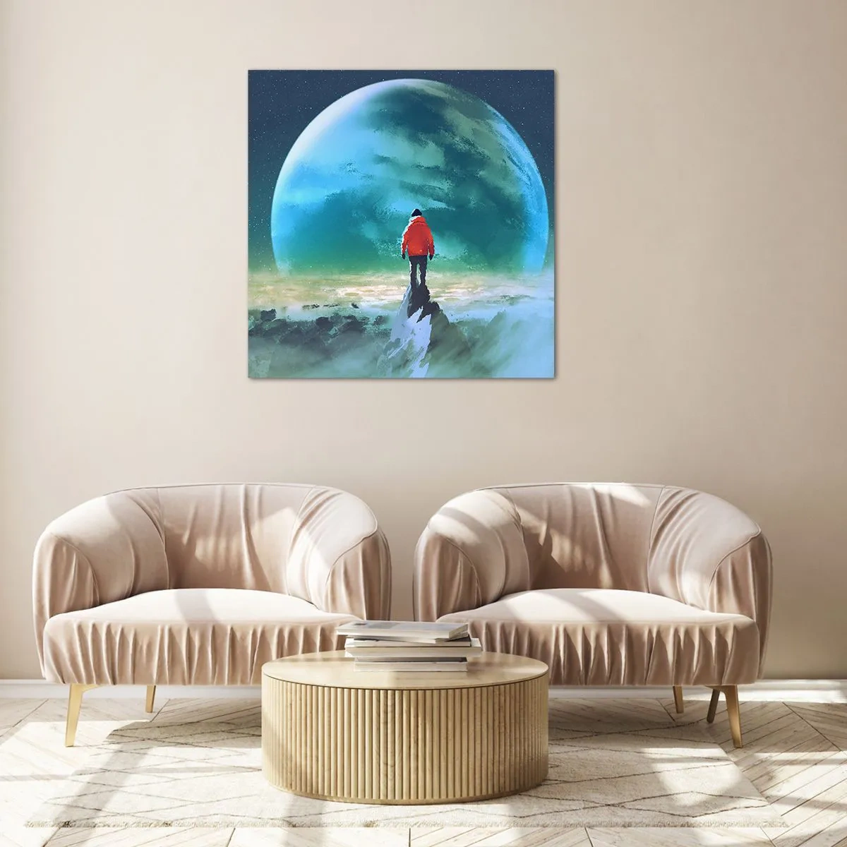 Impression sur verre - Image sur verre - Explorateur de la nouvelle terre - 30x30 cm
