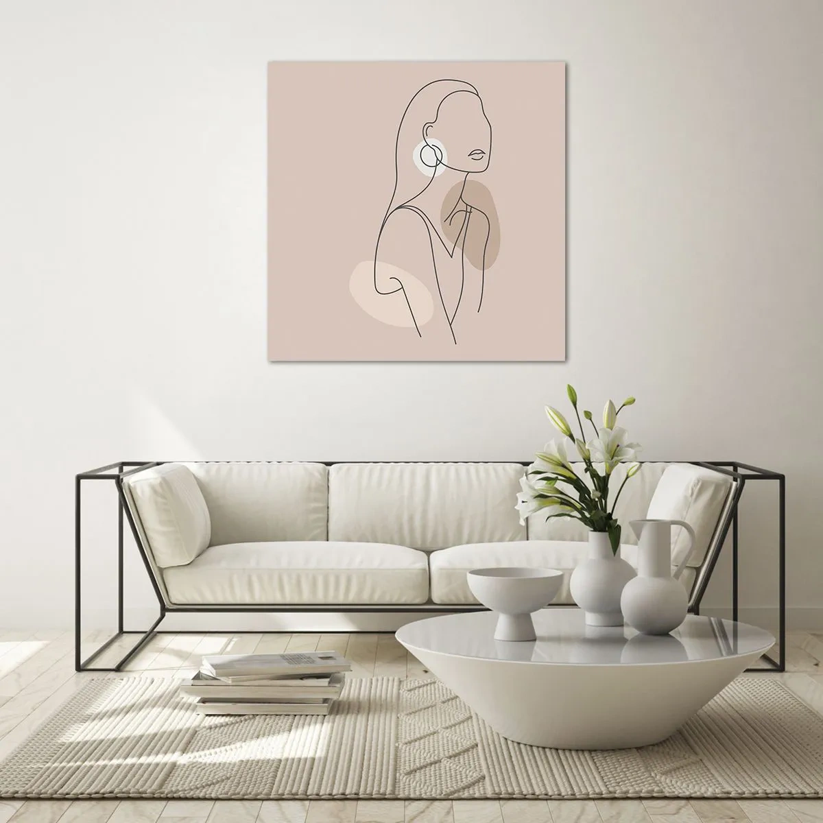 Impression sur verre - Image sur verre - Icone féminin - 70x70 cm