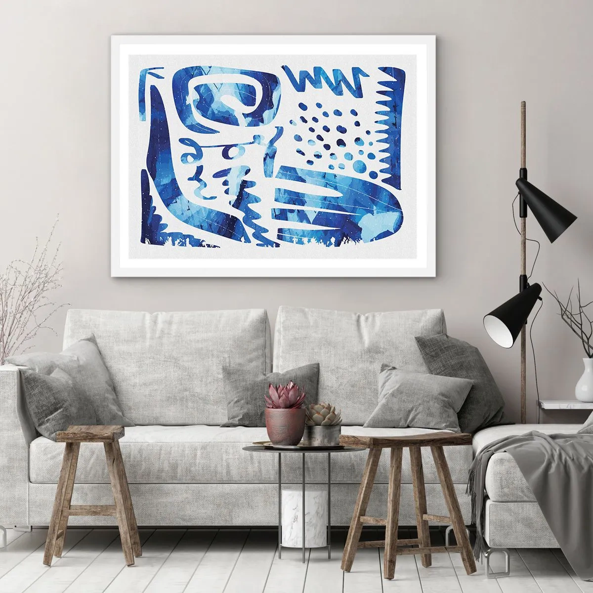 Affiche dans un cadre blanc - Poster - Retour aux racines - 50x40 cm