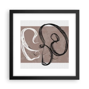 Affiche dans un cadre noir - Poster - Composition – la recherche de la plénitude - 30x30 cm