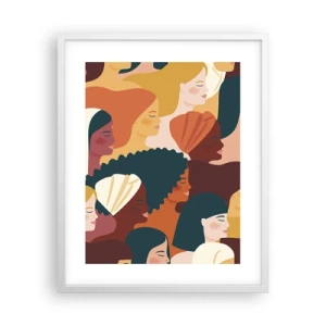 Affiche dans un cadre blanc - Poster - Uniquement la féminité - 40x50 cm