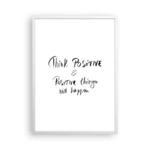 Affiche dans un cadre blanc - Poster - Comment vivre? - 50x70 cm
