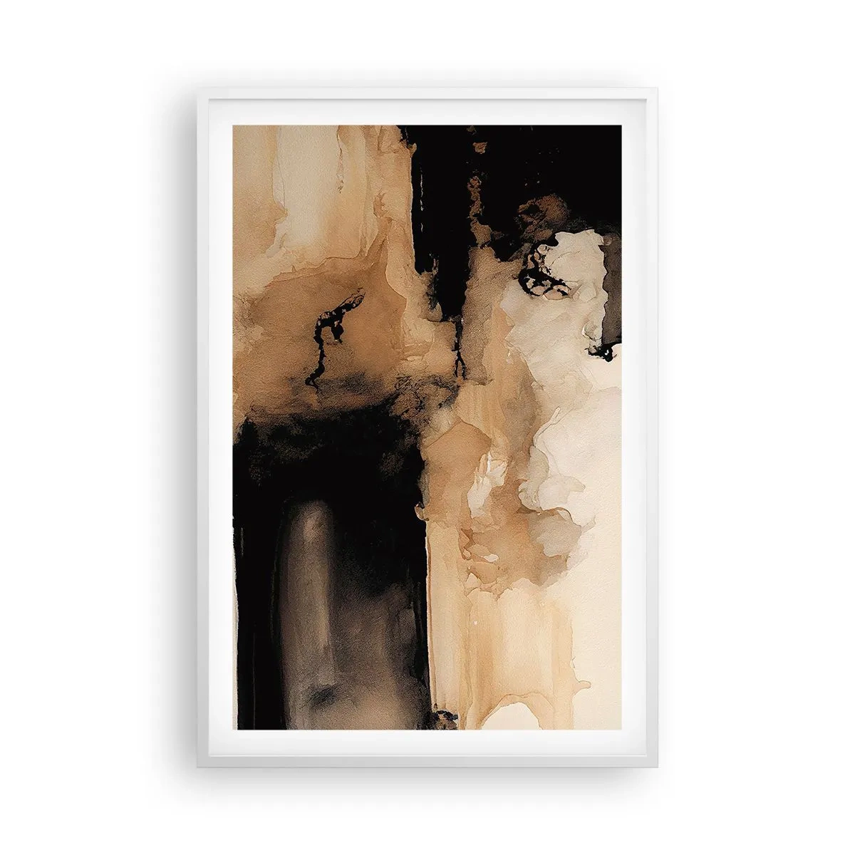 Affiche dans un cadre blanc - Poster - Une abstraction intrigante - 61x91 cm