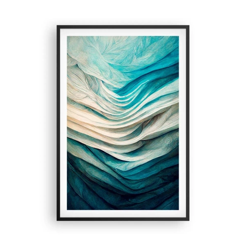 Affiche dans un cadre noir - Poster - Insatiabilité bleue - 61x91 cm