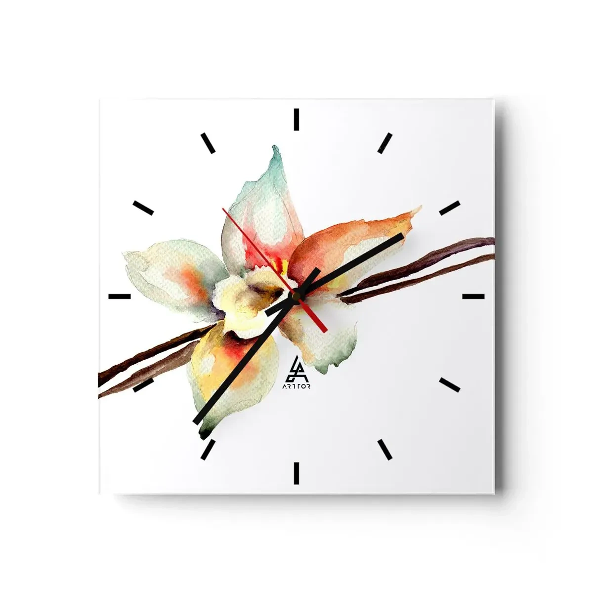 Horloge murale - Pendule murale - Douceur de couleur renversée - 40x40 cm