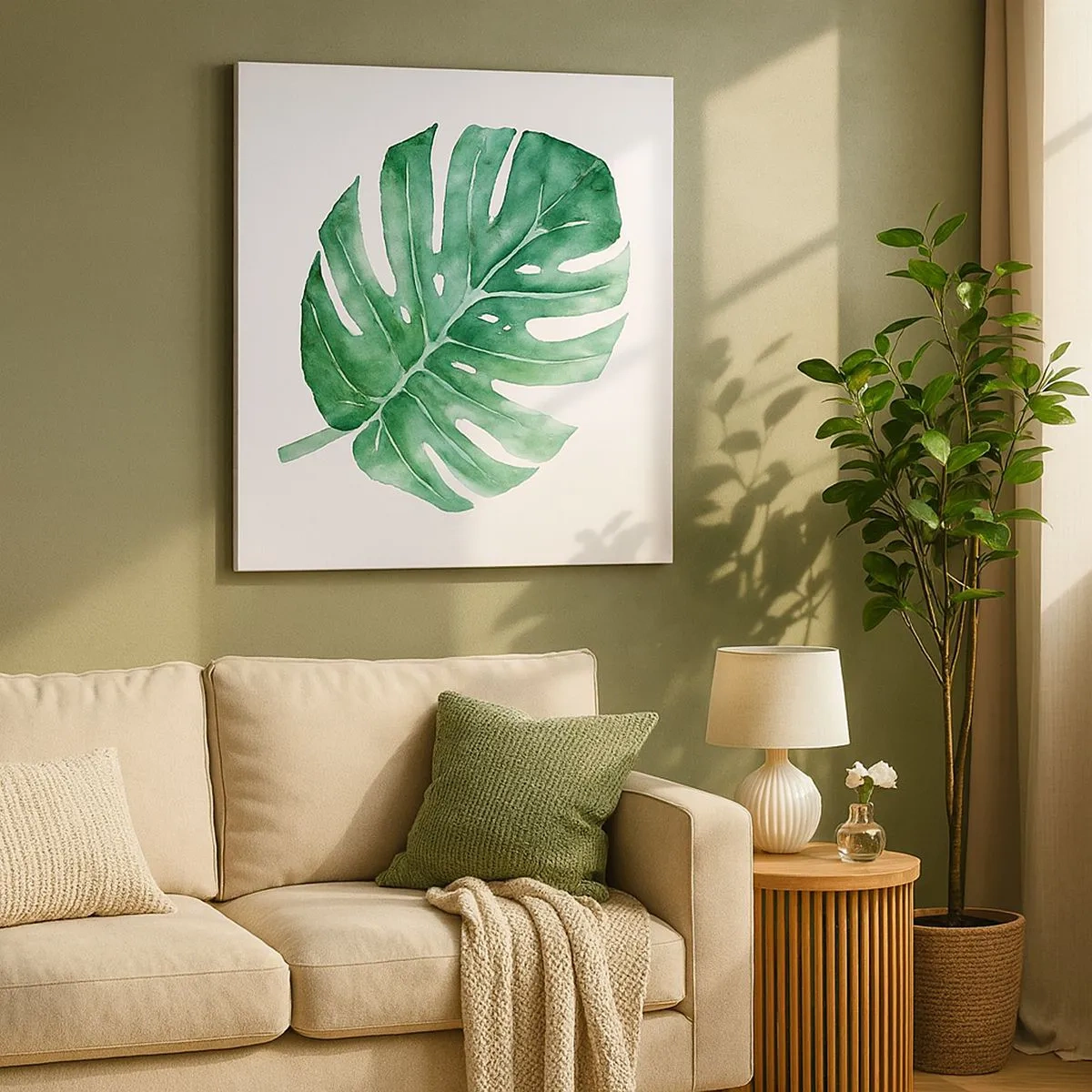 Impression sur toile - Image sur toile - Concept vert - 30x30 cm