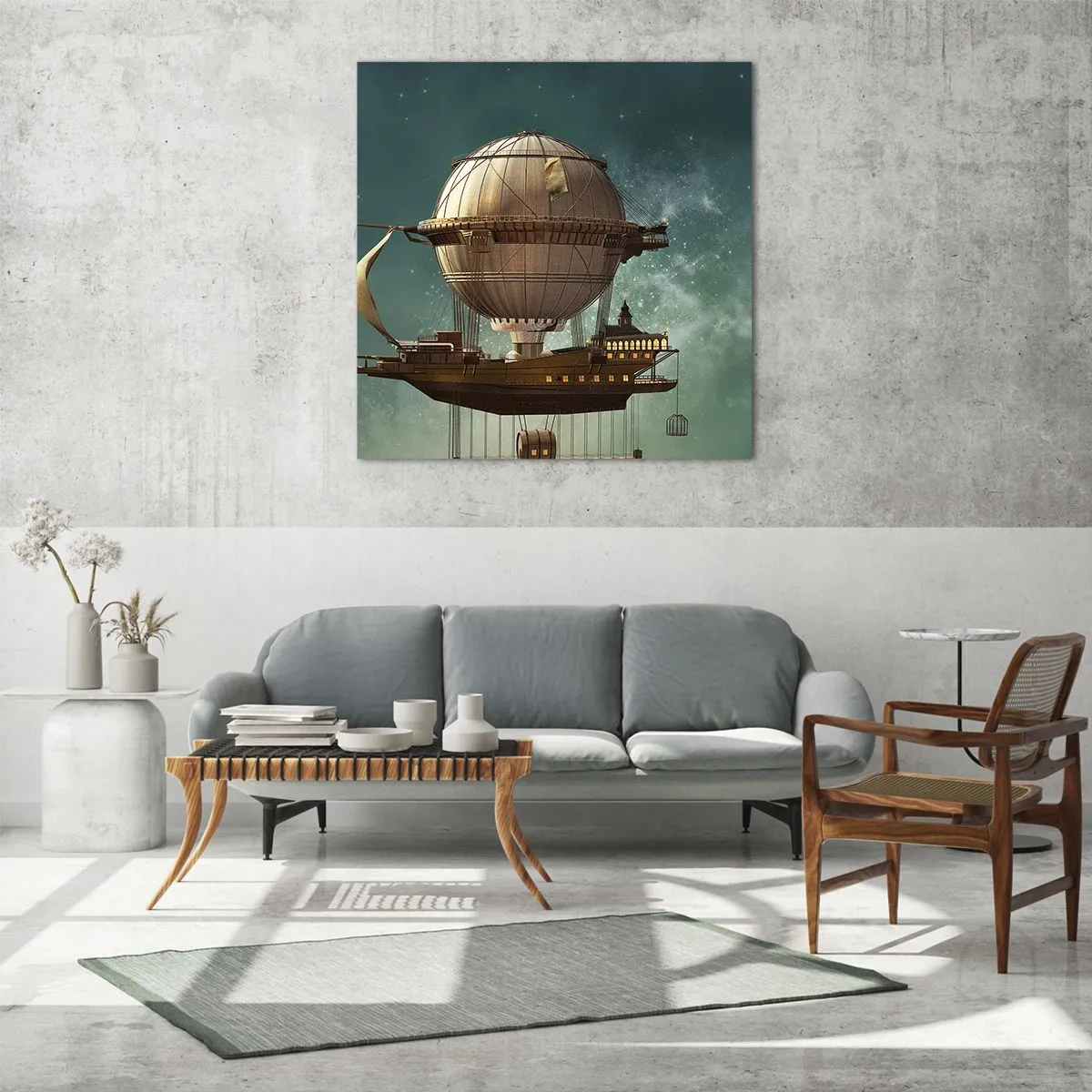 Impression sur verre - Image sur verre - Jules Verne vous salue - 50x50 cm