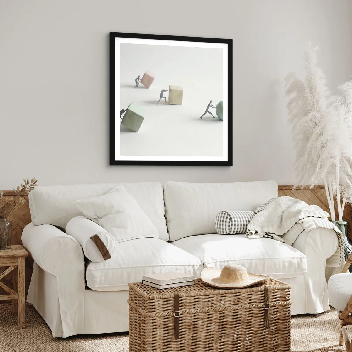 Affiche dans un cadre noir - Poster - Rien que la vie - 50x50 cm