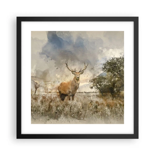 Affiche dans un cadre noir - Poster - Dignité - force - majesté - 40x40 cm