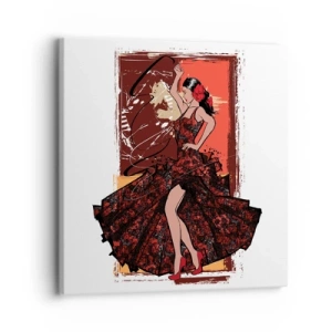 Impression sur toile - Image sur toile - Au rythme du cœur - 30x30 cm