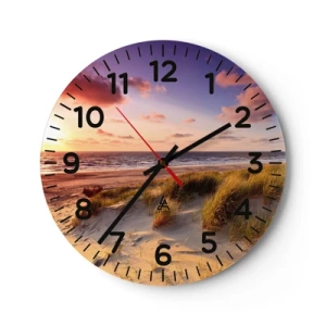 Horloge murale - Pendule murale - L'air sent déjà l'été - 40x40 cm