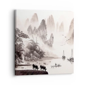 Impression sur toile - Image sur toile - Le quotidien exotique de l'Orient - 30x30 cm