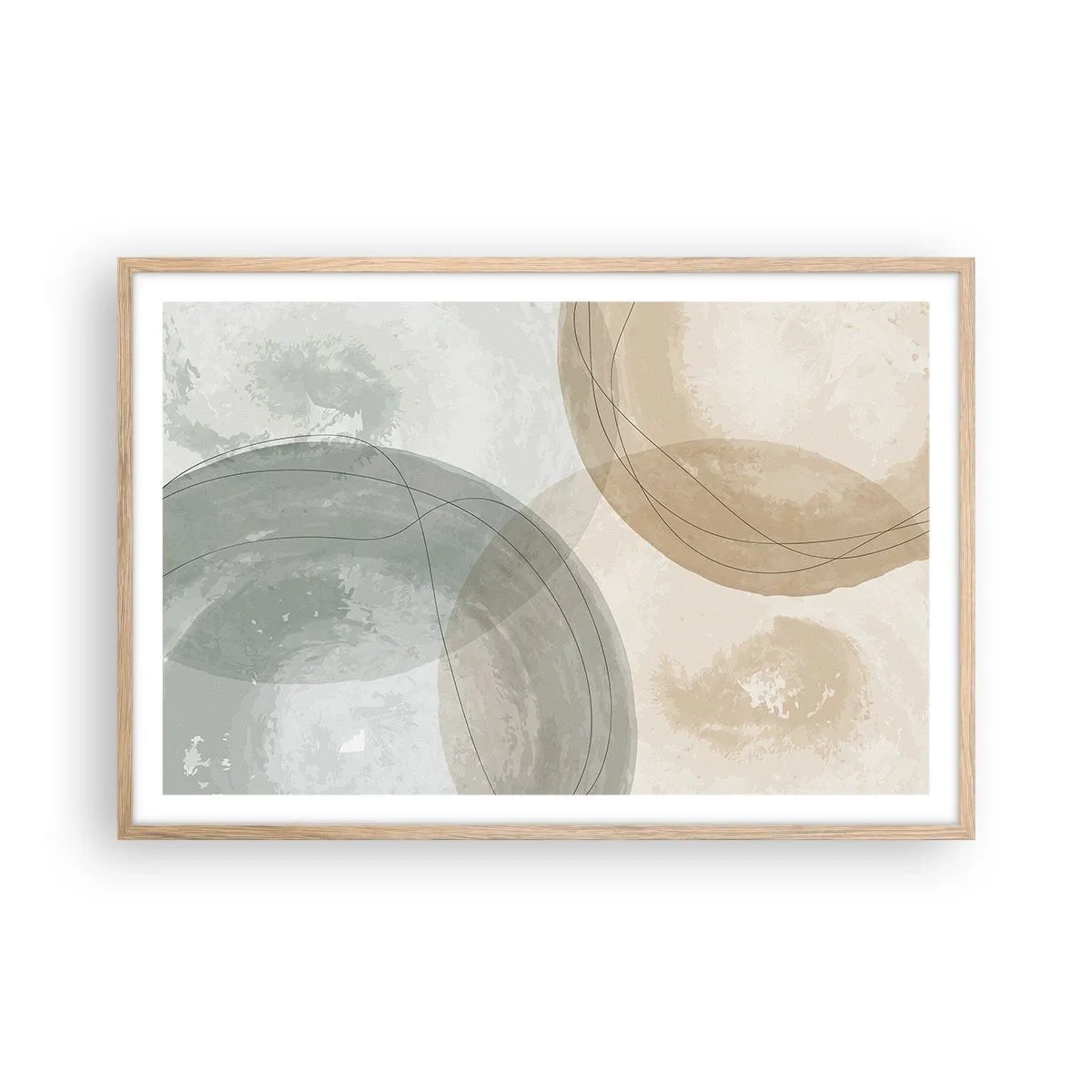 Affiche dans un chêne clair - Poster - Mondes pénétrants - 91x61 cm