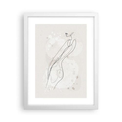 Affiche dans un cadre blanc - Poster - Trompe l'oeil - 30x40 cm