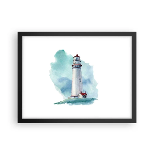 Affiche dans un cadre noir - Poster - La douce sœur du bleu - 40x30 cm