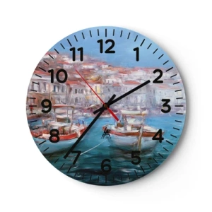 Horloge murale - Pendule murale - Baie italienne - 30x30 cm