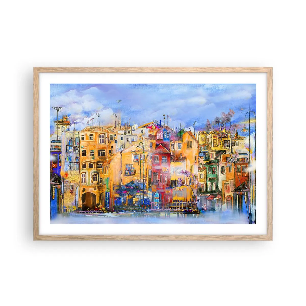 Affiche dans un chêne clair - Poster - Nous sommes ensemble - 70x50 cm