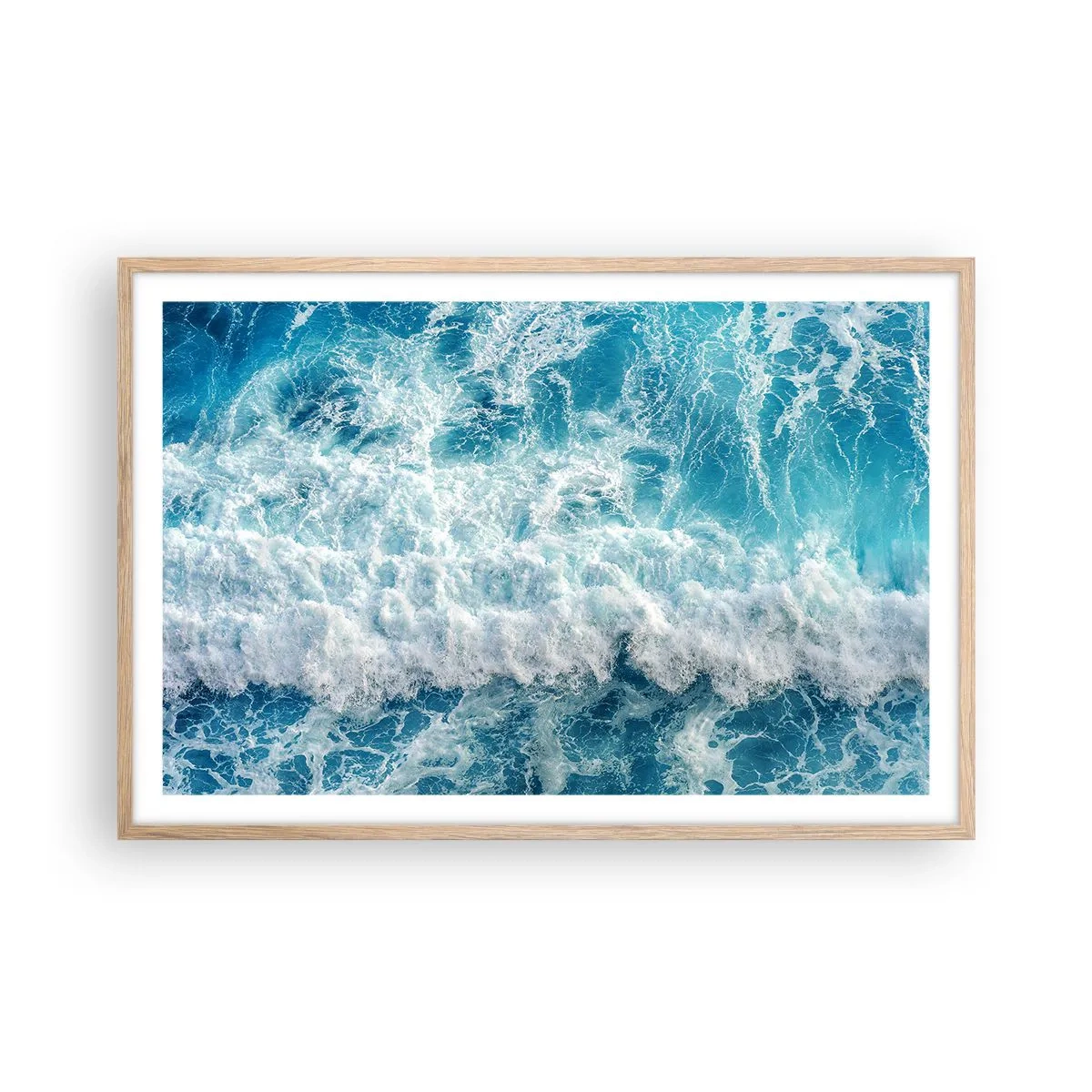 Affiche dans un chêne clair - Poster - Joyeusement et en sautant - 91x61 cm