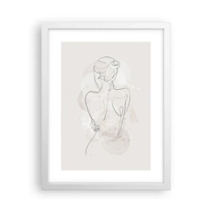 Affiche dans un cadre blanc - Poster - Comme un instrument sensible - 30x40 cm