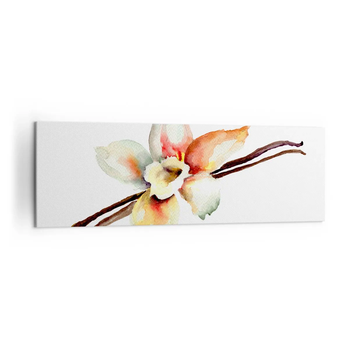 Impression sur toile - Image sur toile - Illustration florale à l'aquarelle aux couleurs pastel - 160x50cm - Douceur de couleur renversée - Décoration murale moderne pour le salon et la chambre ARTTOR