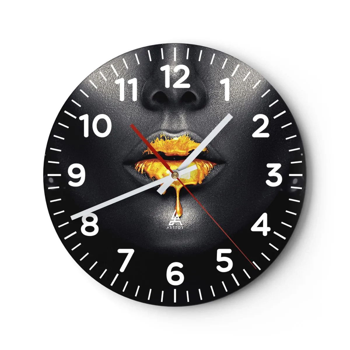 Horloge murale - Pendule murale - Bouche d'or - 30x30 cm