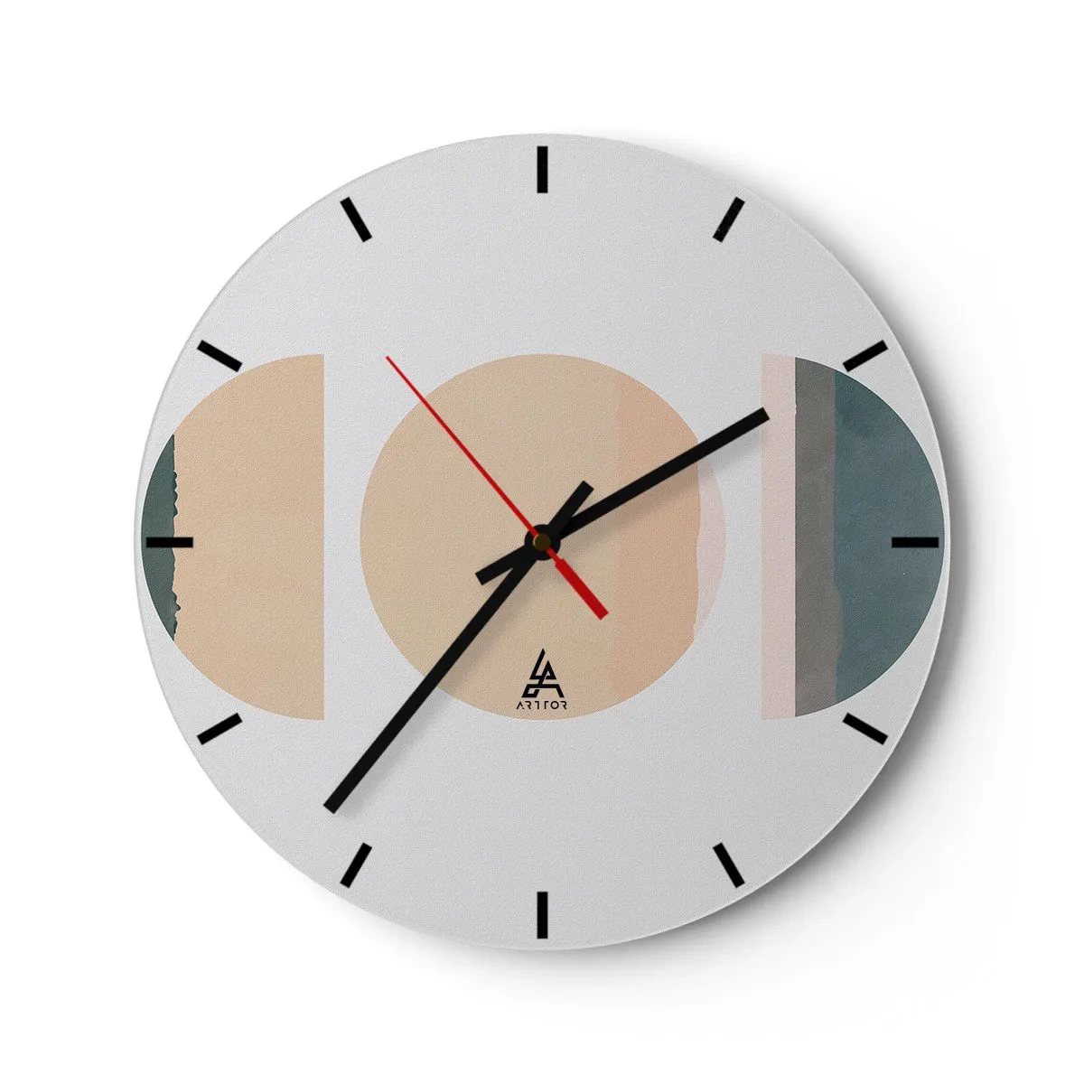 Horloge murale - Pendule murale - Cercles après cercles - 40x40 cm