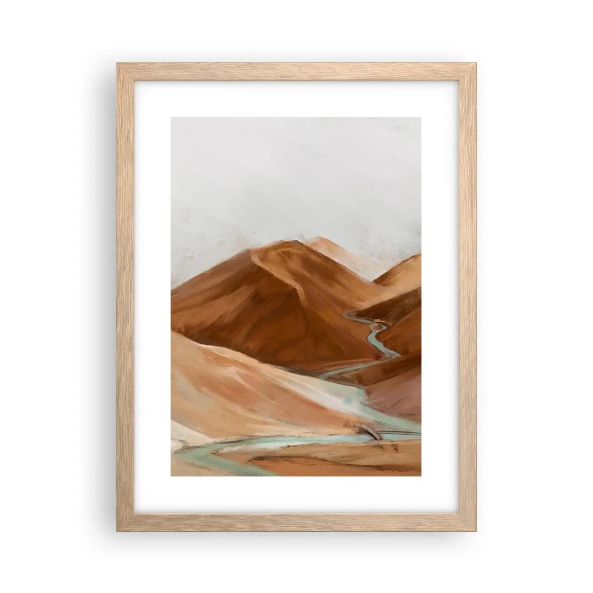 Affiche dans un chêne clair - Poster - A la source - 30x40 cm