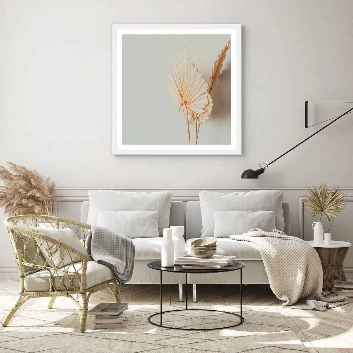 Affiche dans un cadre blanc - Poster - Quand tu dois t’apaiser - 60x60 cm