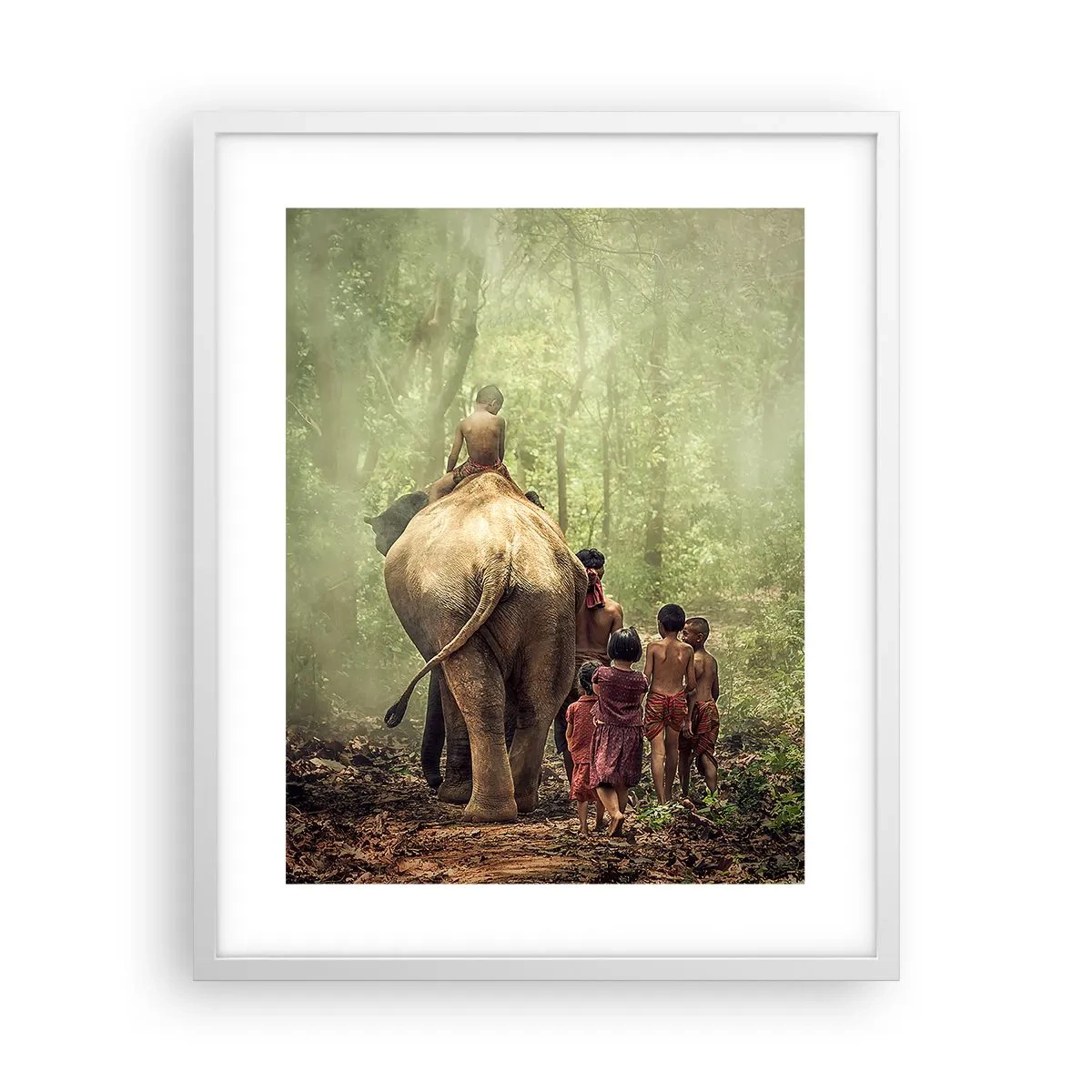 Affiche dans un cadre blanc - Poster - Nouveau livre de la jungle - 40x50 cm