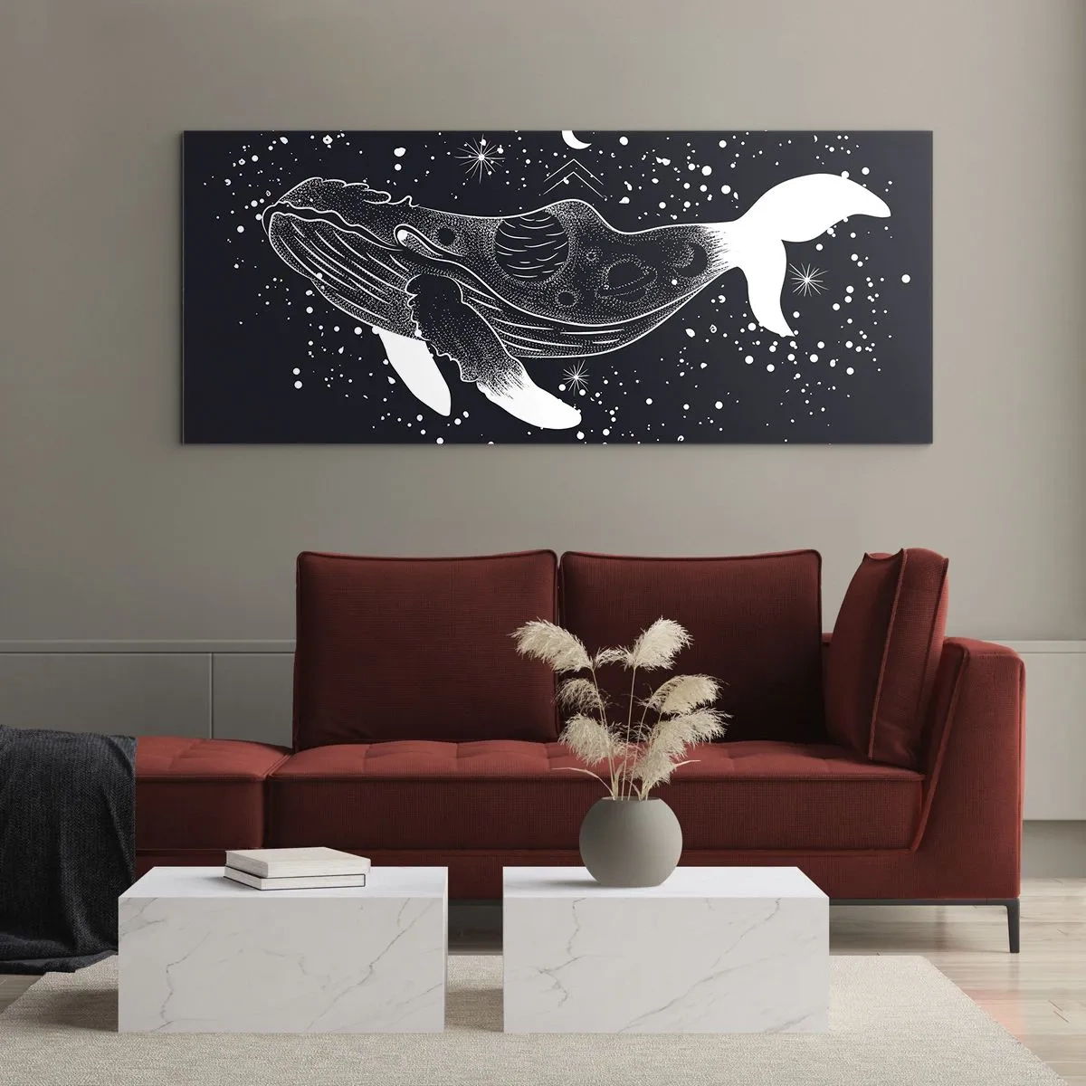 Impression sur verre - Image sur verre - Dans l'océan de l'univers - 100x40 cm