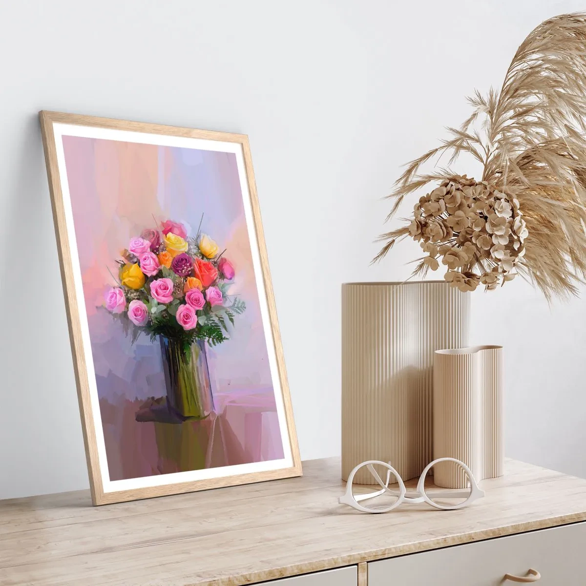 Affiche dans un chêne clair - Poster - Beauté conservée - 70x100 cm