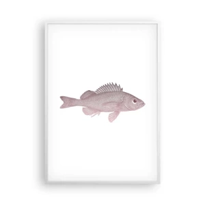 Affiche dans un cadre blanc - Poster - Poisson aux grands yeux - 70x100 cm