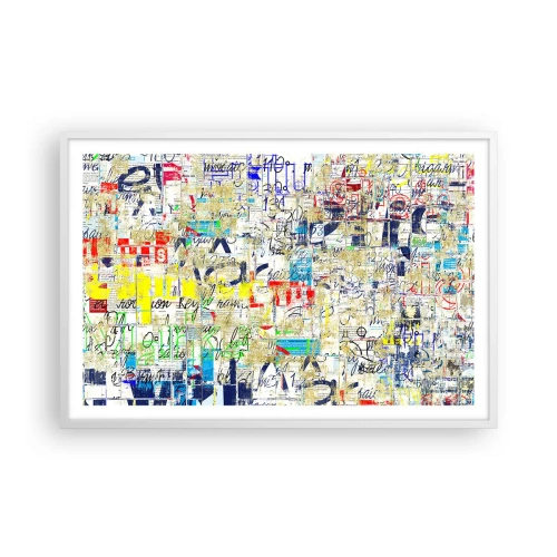 Affiche dans un cadre blanc - Poster - Ca fait juste plaisir aux yeux - 91x61 cm