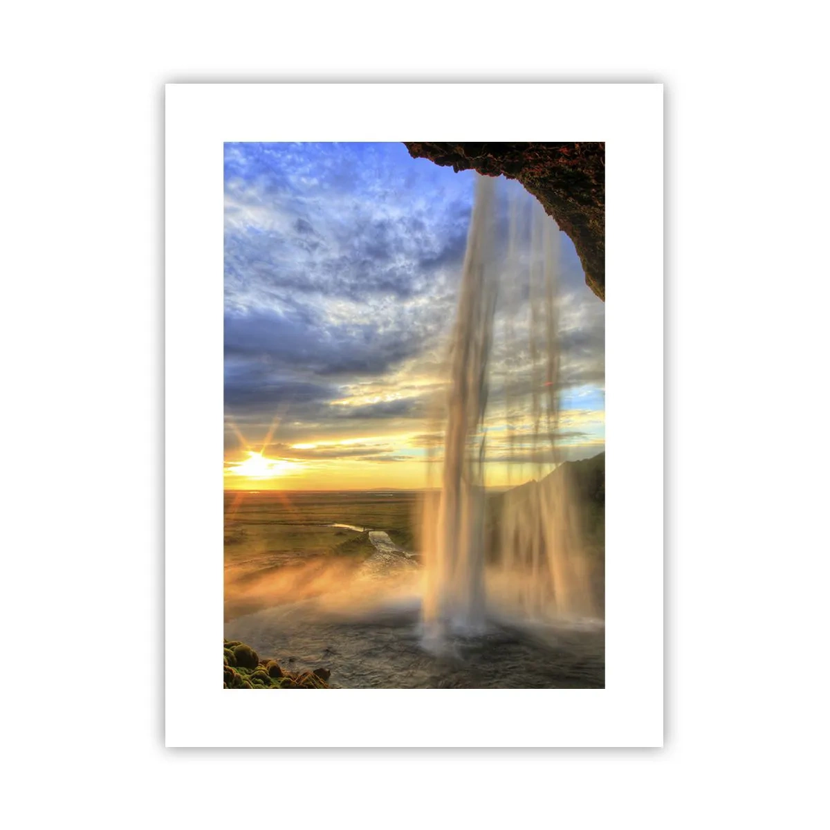 Affiche - Poster - Le monde derrière un voile de gouttes - 30x40 cm