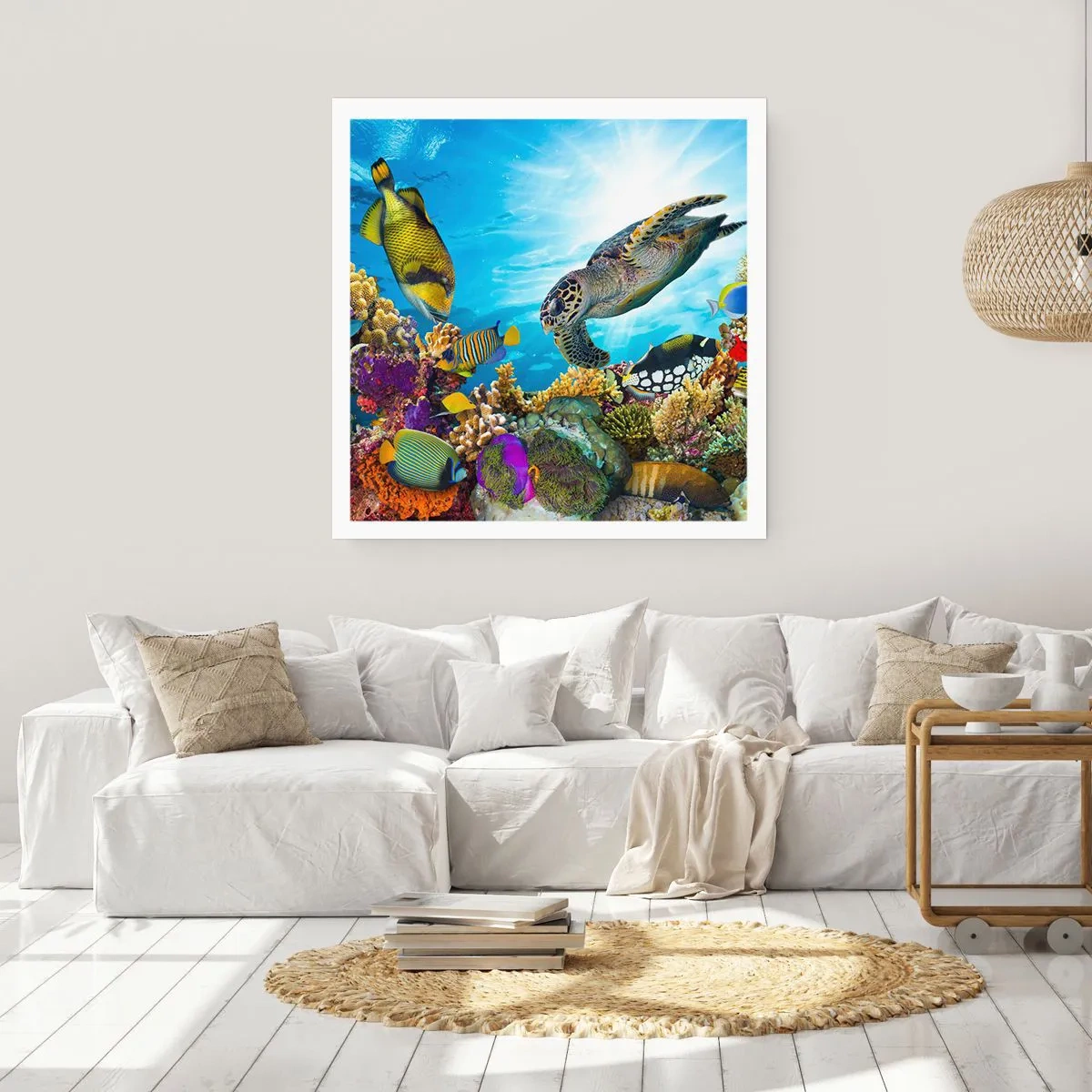 Affiche - Poster - Promenade de corail - 40x40 cm