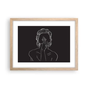 Affiche dans un chêne clair - Poster - La beauté s'épanouit en silence - 40x30 cm