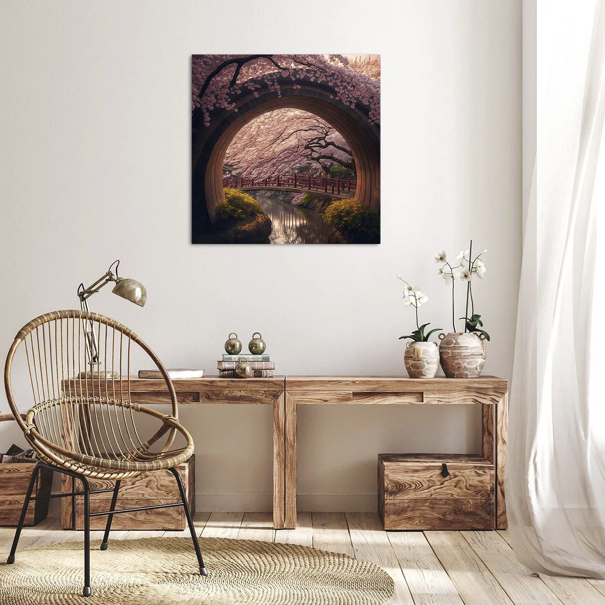 Impression sur toile - Image sur toile - Printemps japonais - 40x40 cm