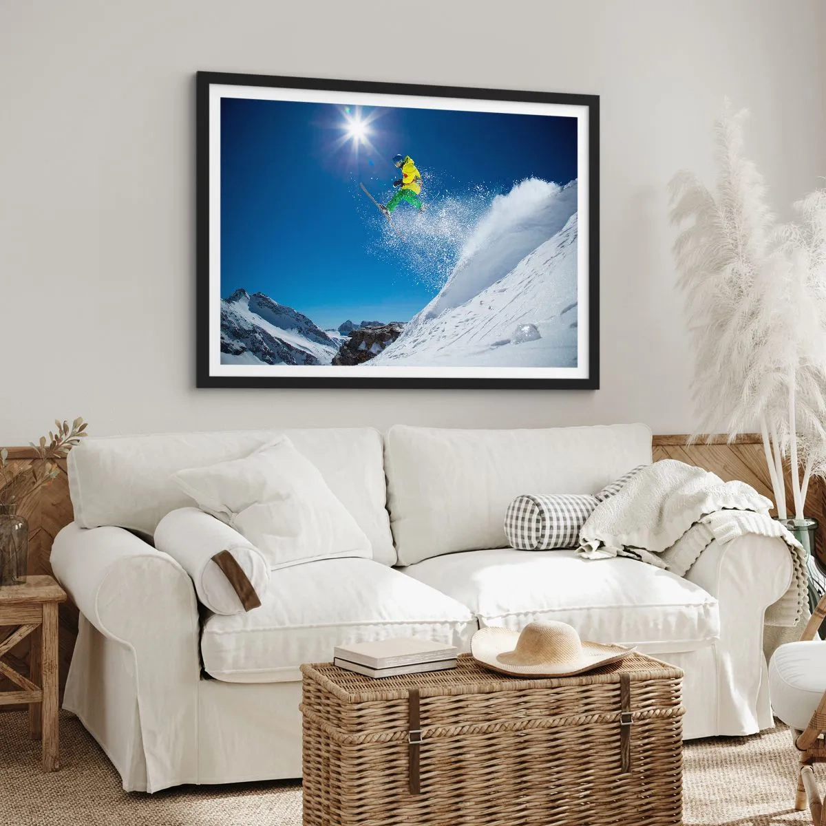 Affiche dans un cadre noir - Poster - Danse avec les montagnes - 40x30 cm