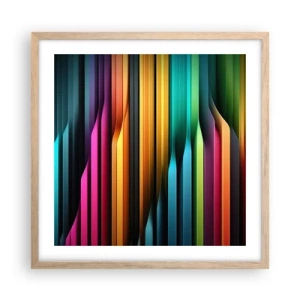Affiche dans un chêne clair - Poster - Un organe de lumière - 50x50 cm