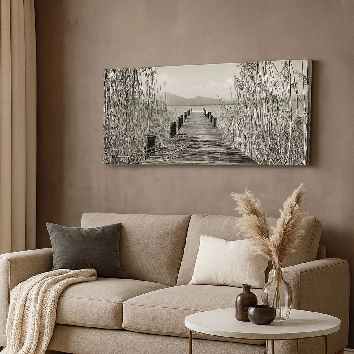 Impression sur toile - Image sur toile - Dans le calme de l'herbe - 100x40 cm
