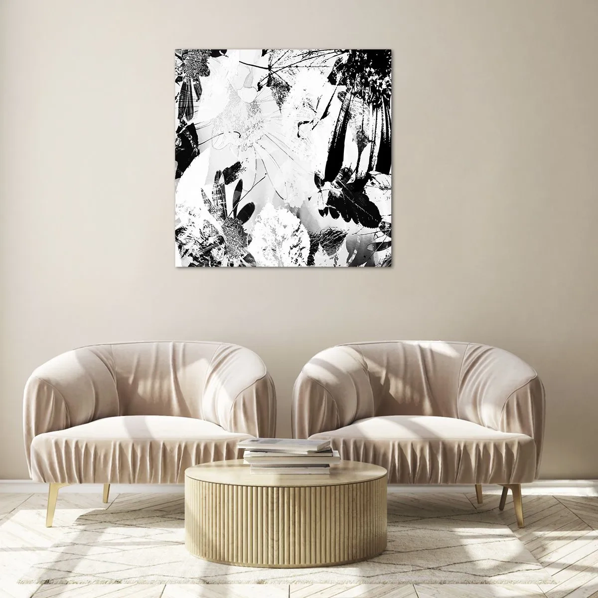 Impression sur verre - Image sur verre - Automne en négatif - 40x40 cm