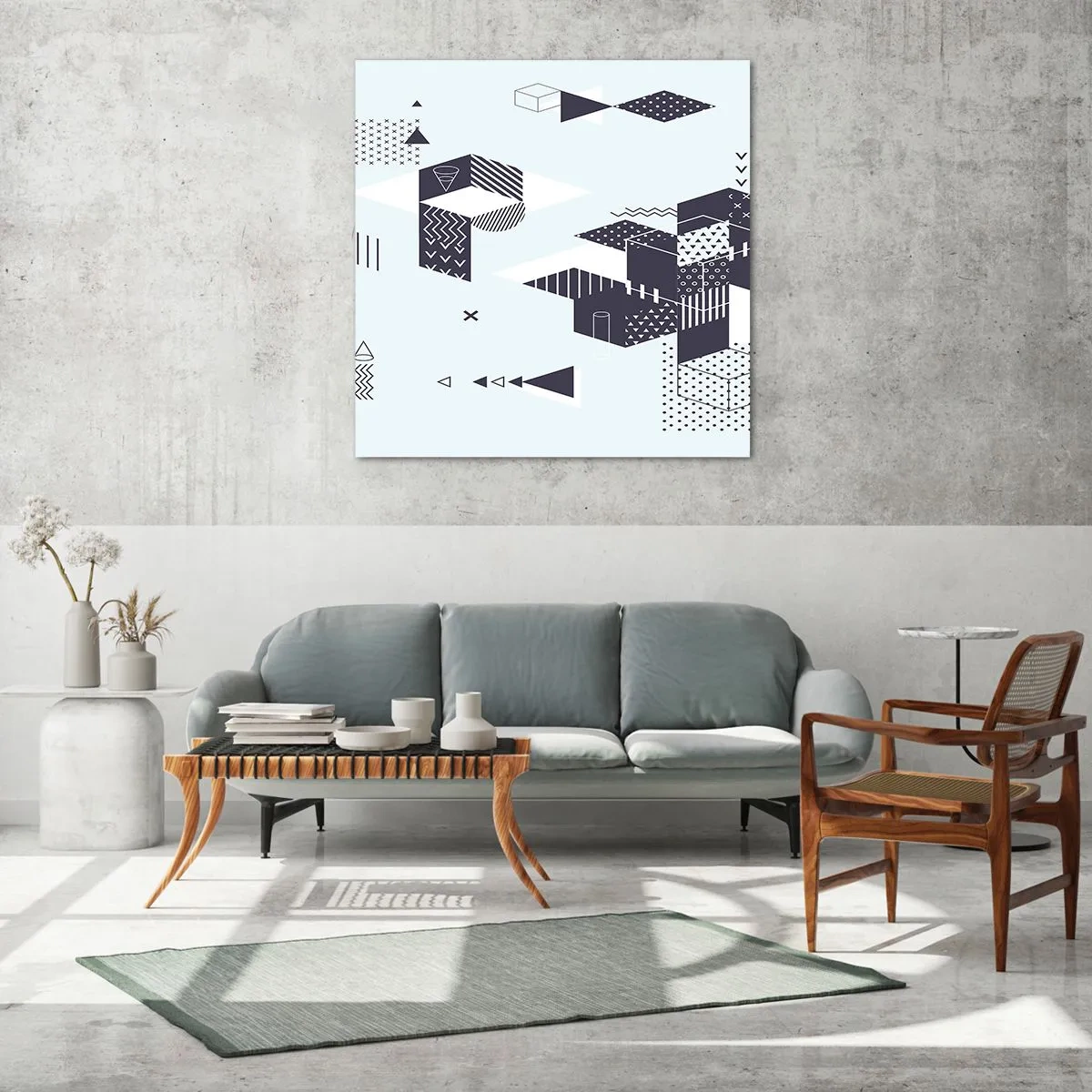 Impression sur verre - Image sur verre - Dans l'âme d'un mathématicien - 70x70 cm