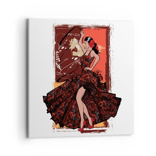 Impression sur toile - Image sur toile - Au rythme du cœur - 70x70 cm